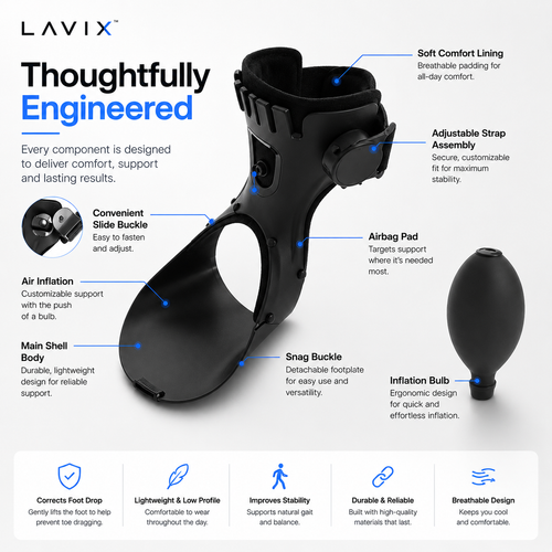 LaviX Foot Drop AFO Brace